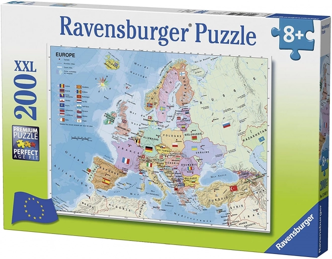 Mapa Európy 200 dielikov Ravensburger Puzzle
