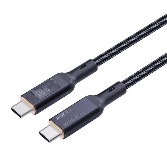 Kábel Aukey USB-C na USB-C 100W 1m čierny