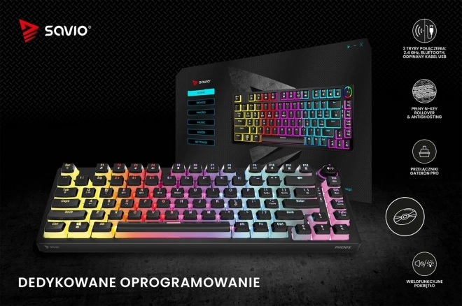 Bezdrôtová mechanická klávesnica Phenix Gateron Pro Pudding