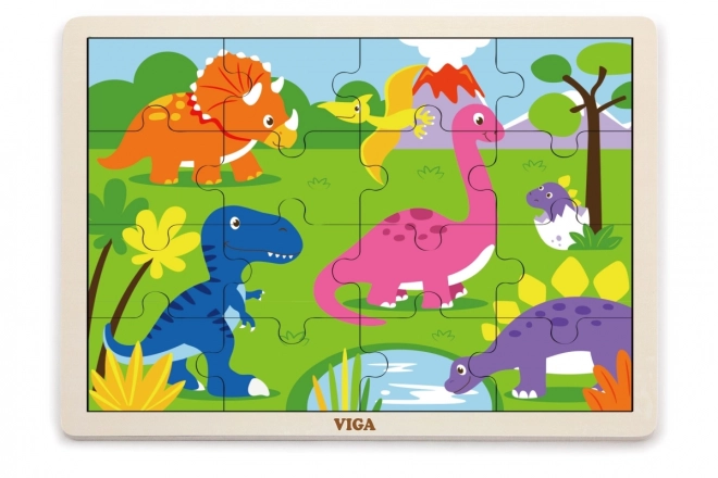 Drevené puzzle - Dinosauri