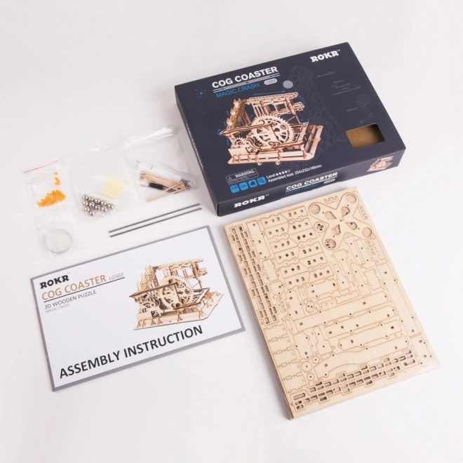 Robotime Rokr 3D drevené puzzle Kuličková dráha