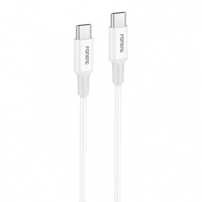 Foneng USB-C kábel 60W 1,2m biely