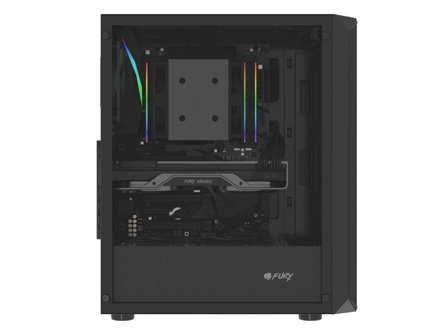 Herná skriňa Fury Shobo SH4F Midi Tower s oknom Čierna