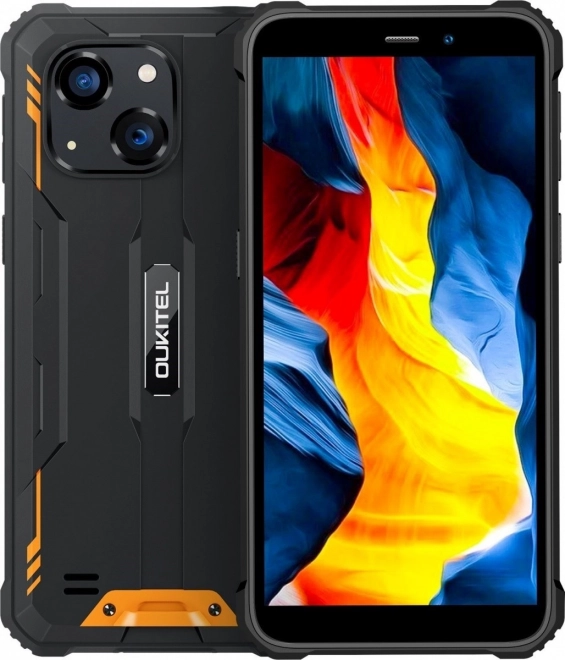 Odolný smartfón 4G s funkciou IP69K v oranžovej farbe