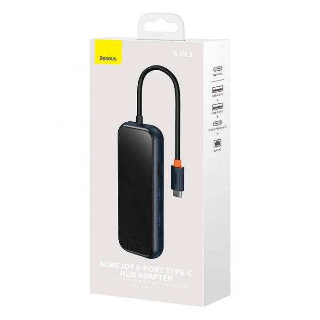 Rozbočovač 5 v 1 Baseus AcmeJoy USB-C