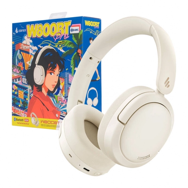 Bezdrôtové slúchadlá Edifier W800BT Pro ANC Limited Edition (béžové)
