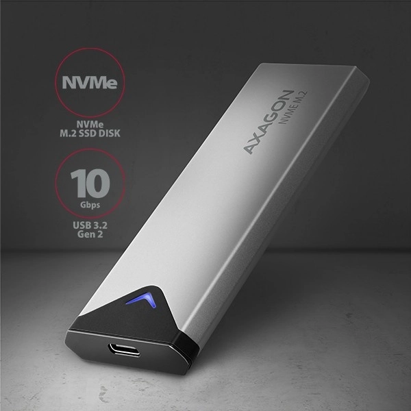 Rýchla externá hliníková skrinka USB-C 3.2 pre M.2 NVMe SSD