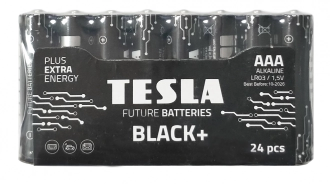 Batéria Alkalická Tesla Black+ LR03 1.5V - 24 Ks