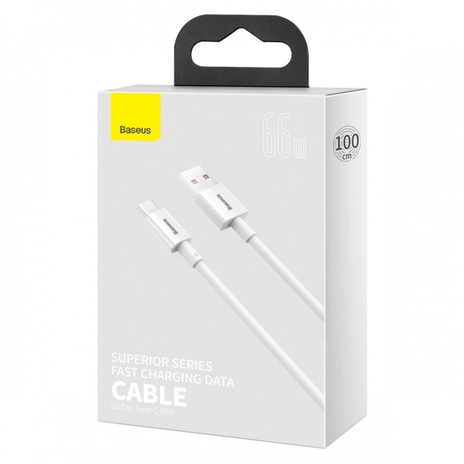 Kábel USB na USB-C Superior biely