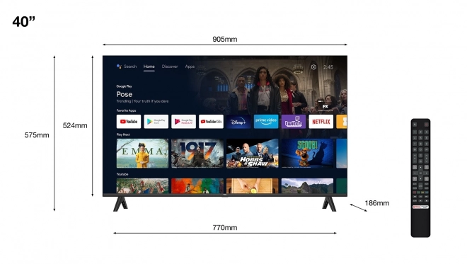 LED televízor 40 palcov