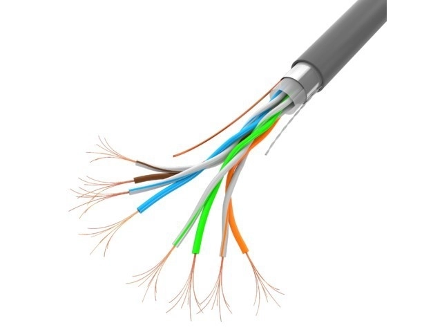 LAN sieťový kábel FTP 100MB/S CCA 100M sivý
