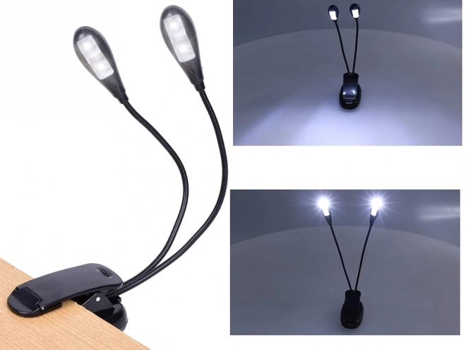 Stolná lampa s dvojitým klipom
