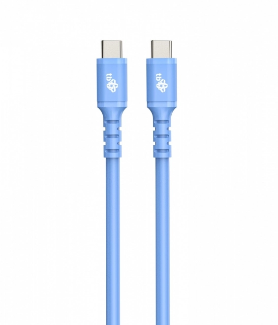 Silikónový modrý kábel USB C - USB C 1m
