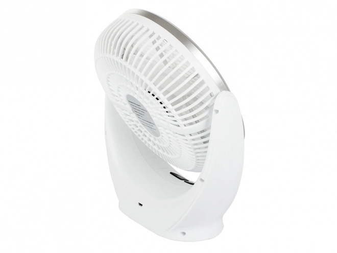 Bezdrôtový stojaci stolový ventilátor dobíjateľné led svetlo – Biela