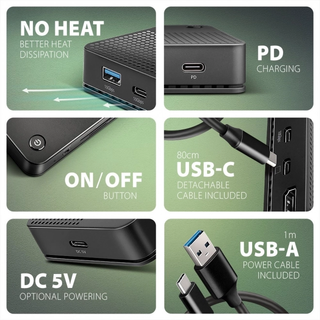Multifunkčná dokovacia stanica USB 12v1 AXAGON pre notebooky