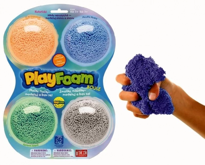 Pena modelína PlayFoam - chlapčenské farby 4pack