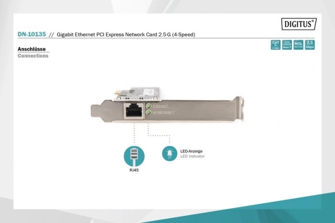 Karta sieťová PCI Express Gigabit Ethernet DIGITUS