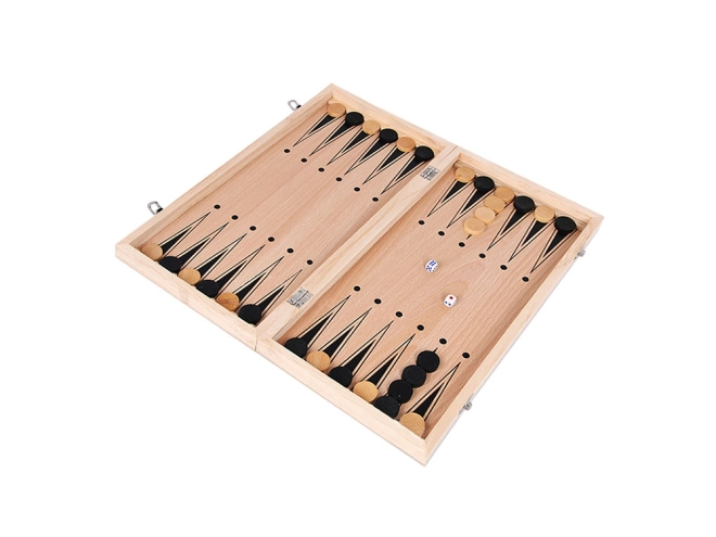 Triktrak (backgammon) v elegantnom dreve