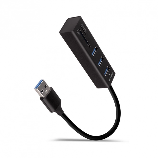 Wieloportový USB hub AXAGON s čítačkou kariet