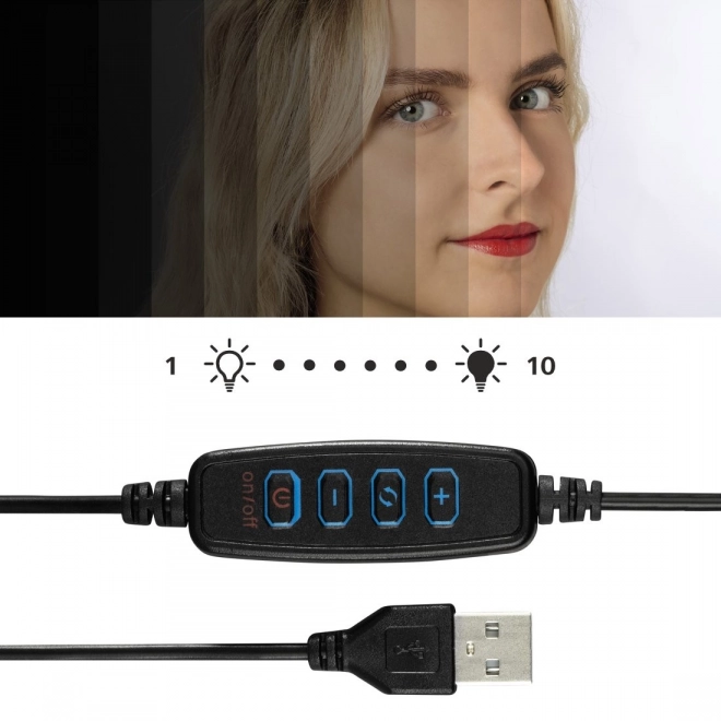 Kruhová lampa na stojane Hama