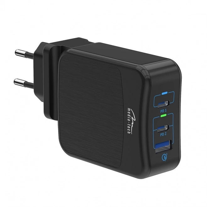 Univerzálny zasilovač 65W s 2x USB-C PD a 1x USB 3.0 QC