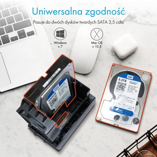 Raid systém ICY BOX na dva disky