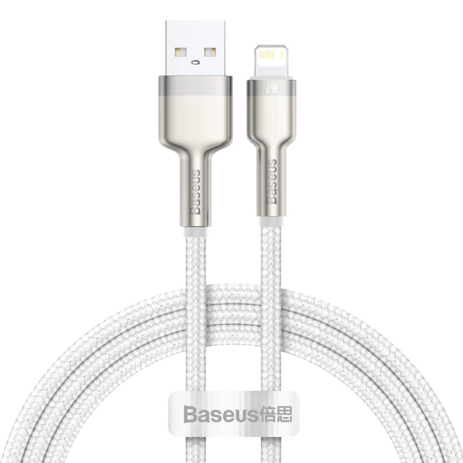 USB kábel Baseus Cafule pre Lightning 2,4A 1m biely