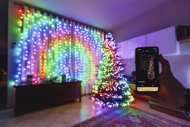 Inteligentný záves LED Twinkly 210 RGBW