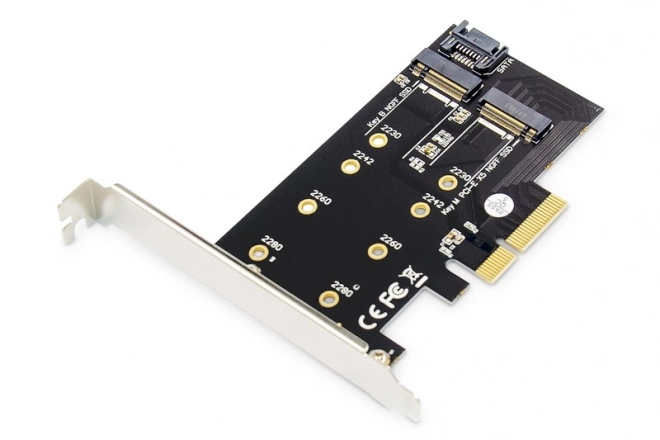 Karta rozšírenia M.2 NGFF/NVMe SSD PCIe 3.0 x4 SATA