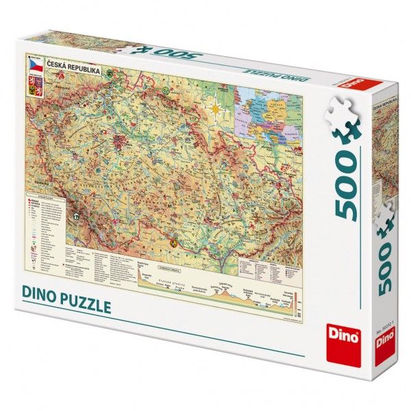 Puzzle mapa Českej republiky 500 dielikov