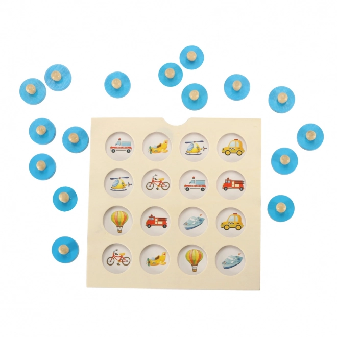 Drevené puzzle Montessori Memory