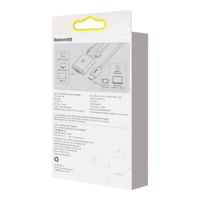 Adaptér HDMI na VGA so zvukom Baseus Lite