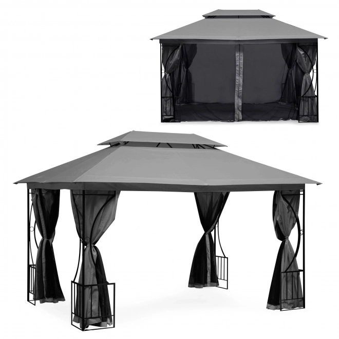 Stan záhradný pavilón 3x4m, moskytiéra a plné steny
