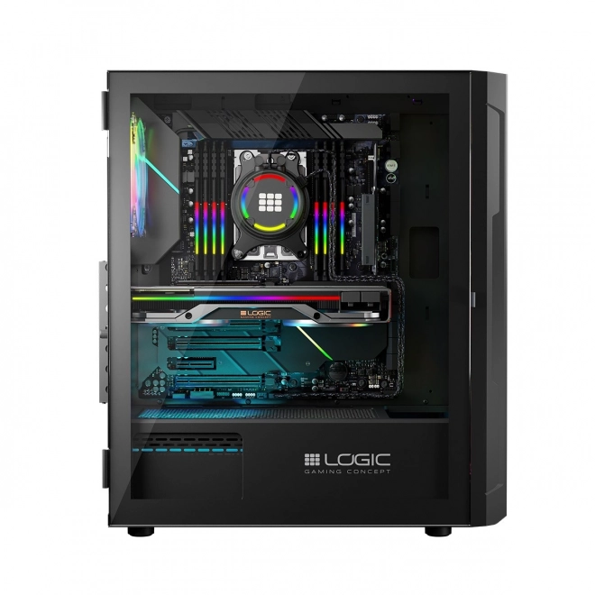 Počítačová skrinka LOGIC Aramis ARGB Midi USB 3.0 Čierna