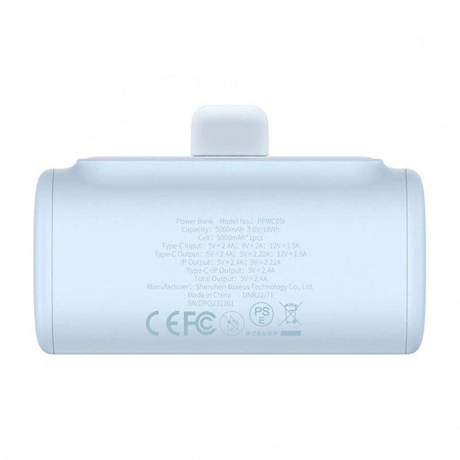 Kompaktná powerbanka Baseus 5000mAh 20W modrá