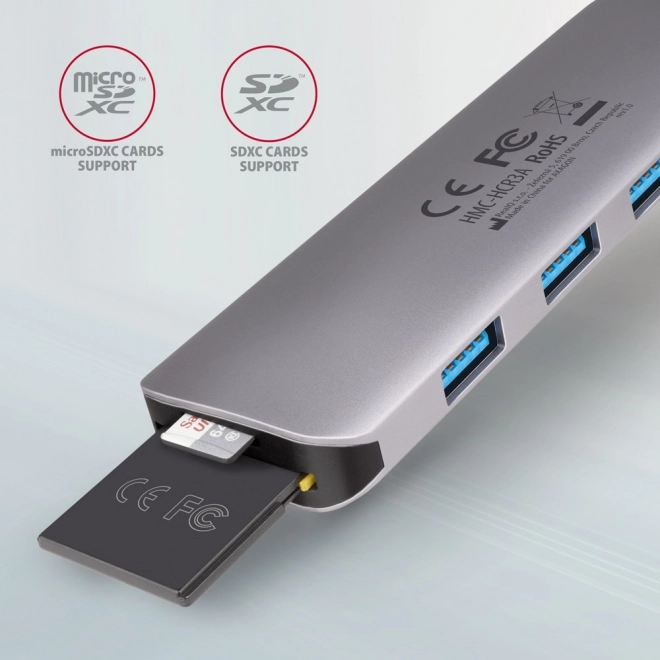 Multifunkčný USB-C hub s HDMI a čítačkou kariet