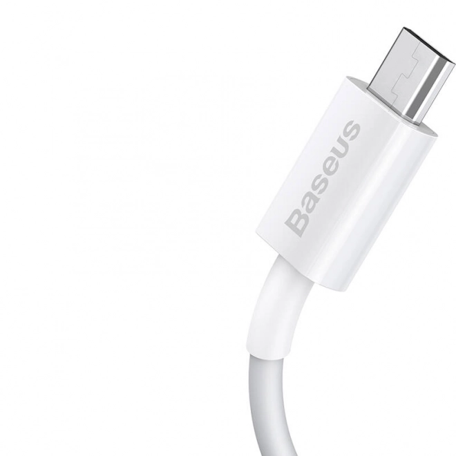 Odolný kábel Baseus USB na micro USB biely 2m