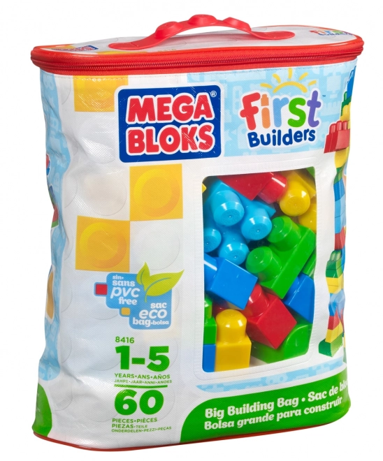 Mega Bloks First Builders Kocky v plastovom vrecku 60 ks