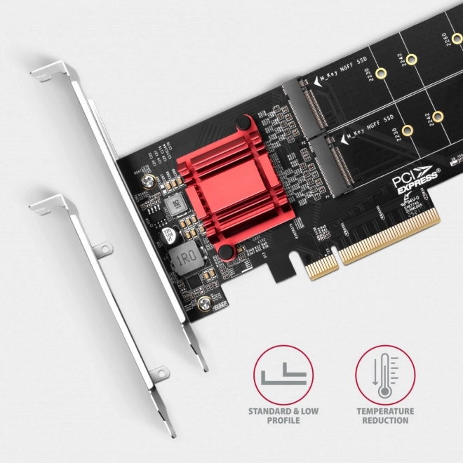 PCIe adaptér s dvojitým slotom pre SSD