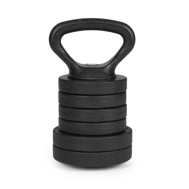 Nastaviteľná činka 2x20 kg s osou a kettlebellom