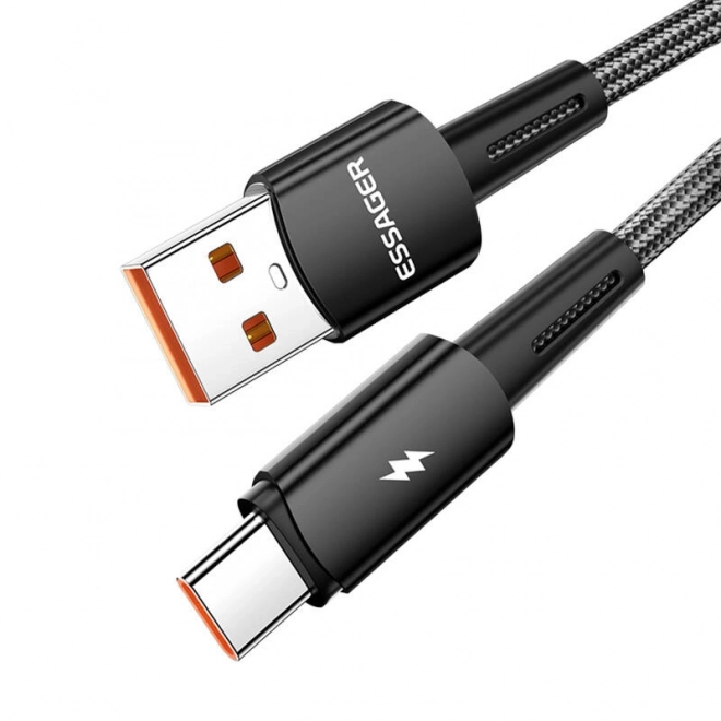 Essager USB-A na USB-C kábel 120W 2m čierny