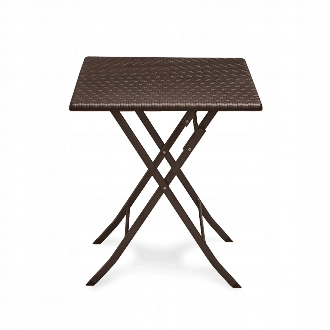 ModernHome Skladací záhradný stolík 62 cm ratanový