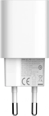 20W rýchle nabíjanie s PD/QC