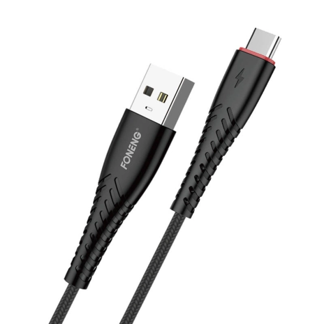 USB kábel Foneng X15 USB-C 2,4 A 1,2 m čierny