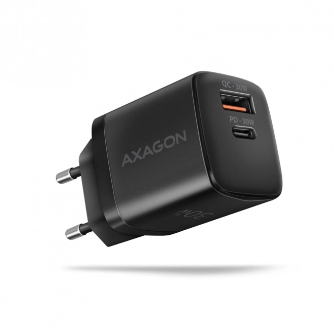 Rýchlonabíjačka do siete Axagon 30W s duálnym výstupom USB-C a USB-A