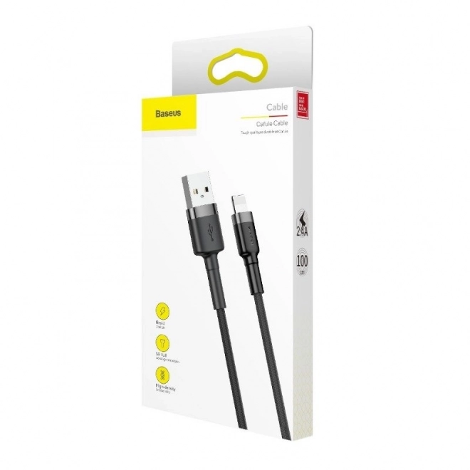 Baseus kábel USB Lightning 2 m šedo-čierny