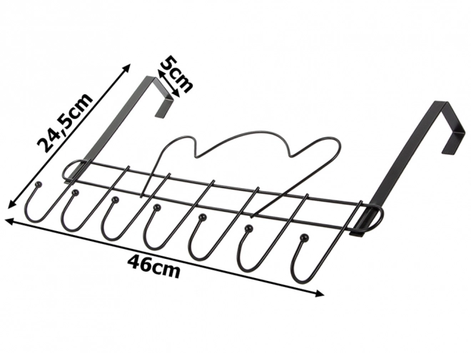 Vešiak na dvere s háčikmi - 7 háčikov