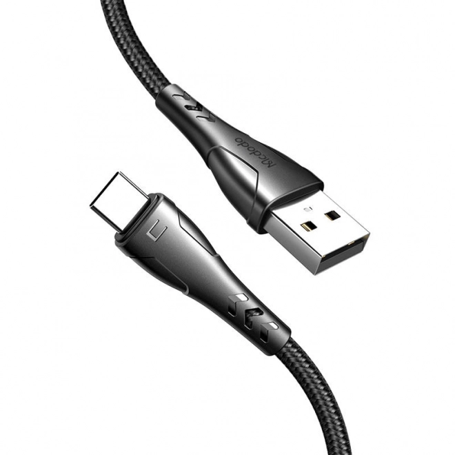 Kábel USB na USB-C čierny 0,2m