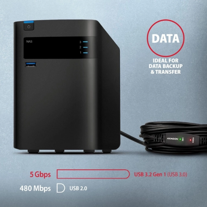 Axagon aktívny USB 3.2 Gen 1 predlžovací kábel 10m