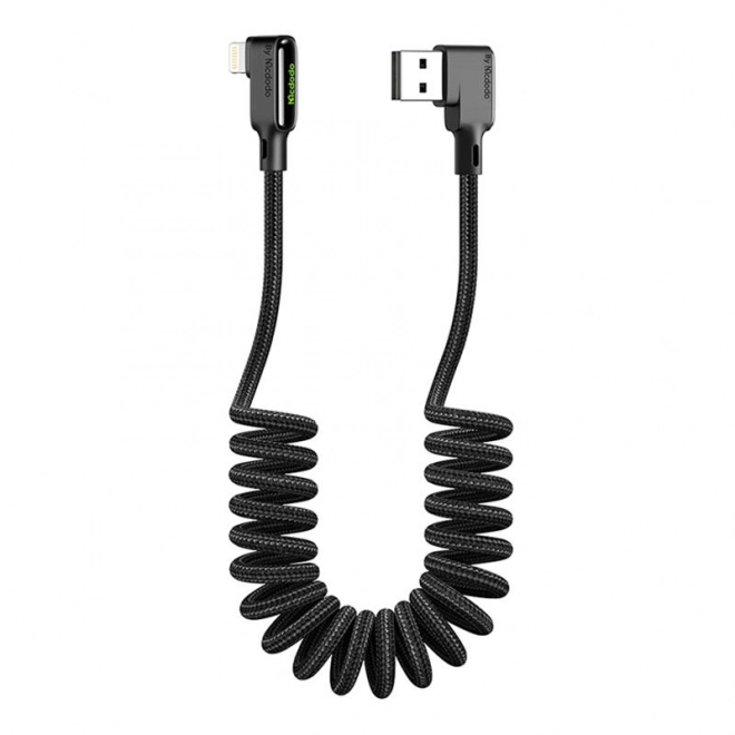 Úhlový USB-Lightning kabel McDodo 1,8 m čierny